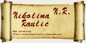Nikolina Raulić vizit kartica